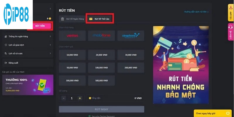 Tuân thủ đúng quy trình giúp đảm bảo an toàn trong việc rút tiền IP88